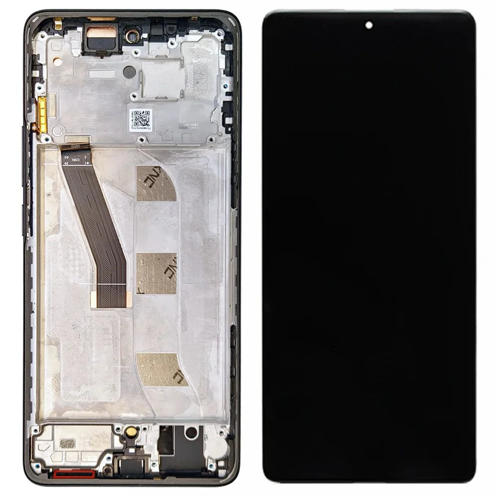 For Xiaomi Redmi Note 15 4G (Global) 2510DRA23E 2510DRA23G OEM Grade S AMOLED Screen and Digitizer Assembly + Frame (Without Logo) - Black - 1