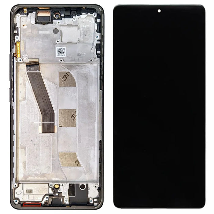 For Xiaomi Redmi Note 15 4G (Global) 2510DRA23E 2510DRA23G OEM Grade S AMOLED Screen and Digitizer Assembly + Frame (Without Logo) - Black - 1