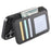 For iPhone 18 Pro / 17 Pro Magnetic Case RFID Blocking Detachable Wallet Stand Cloth Texture Leather Phone Cover - Black - 4