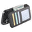 Magnetic Case For iPhone 17e  /  16e RFID Blocking   Detachable Wallet Stand Cloth Texture Leather Phone Cover - Black - 4