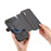 Magnetic Case For iPhone 17e  /  16e RFID Blocking   Detachable Wallet Stand Cloth Texture Leather Phone Cover - Black - 6