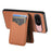 For Google Pixel 10 / 10 Pro Magnetic Case Carbon Fiber Texture Back Cover with Detachable Card Holder - Brown - 5