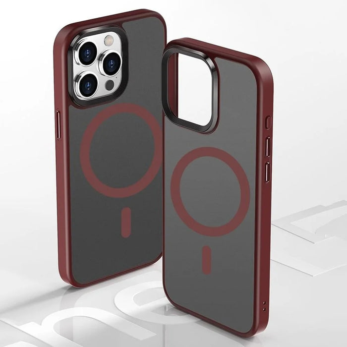 For iPhone 13 Pro Magnetic Case TPU + PC Rubberized Finish Phone Cover - Black - 2