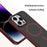 For iPhone 13 Pro Magnetic Case TPU + PC Rubberized Finish Phone Cover - Black - 5