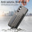 For Samsung Galaxy A26 5G Case RFID Blocking Card Holder Jeans Cloth Texture Leather Back Cover with Elastic Wristband - Grey - 7