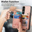 For Sony Xperia 1 VII Case RFID Blocking Card Holder Jeans Cloth Texture Leather Back Cover with Elastic Wristband - Pink - 6