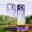 For iPhone 17 Pro Max Magnetic Case Gradient Color Hard PC Phone Cover Camera Lens Frame Kickstand - Purple - 3