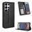 For Samsung Galaxy S26 Ultra Leather Case Wallet Stand Retro Texture Phone Cover - Black - 1