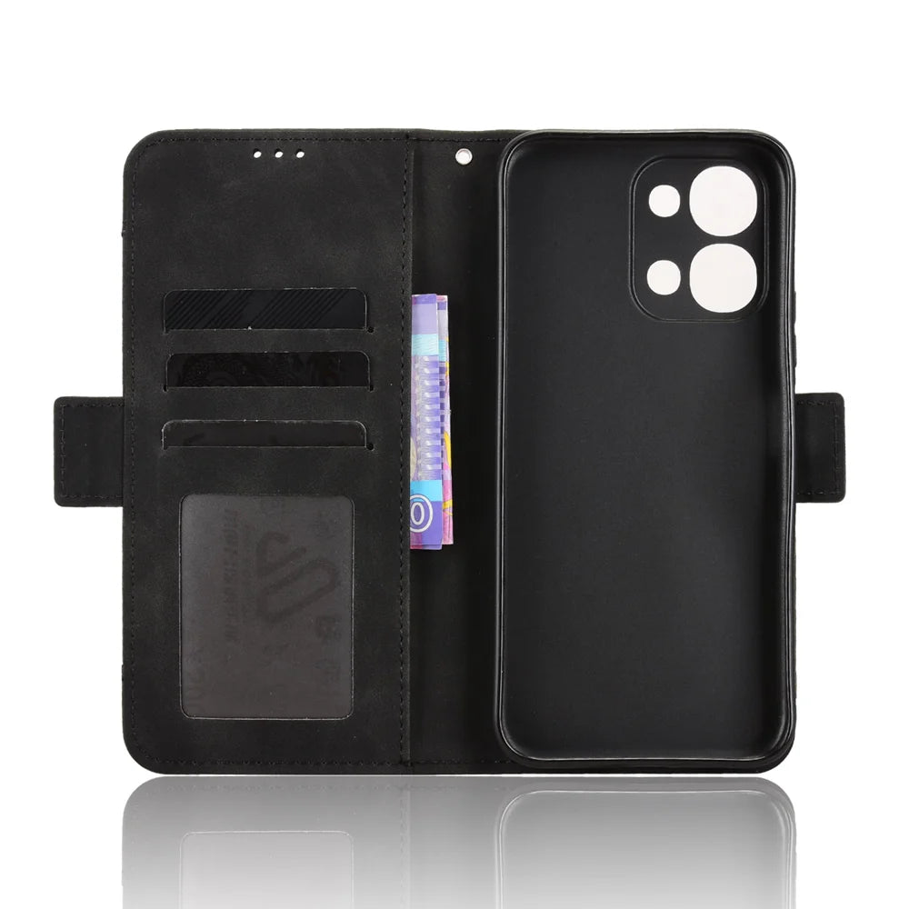 For vivo Y500i 5G / vivo Y31d 4G Leather Case Phone Wallet Cover with Multiple Card Slots - Black - 4