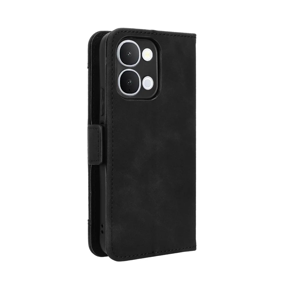 For vivo Y500i 5G / vivo Y31d 4G Leather Case Phone Wallet Cover with Multiple Card Slots - Black - 7