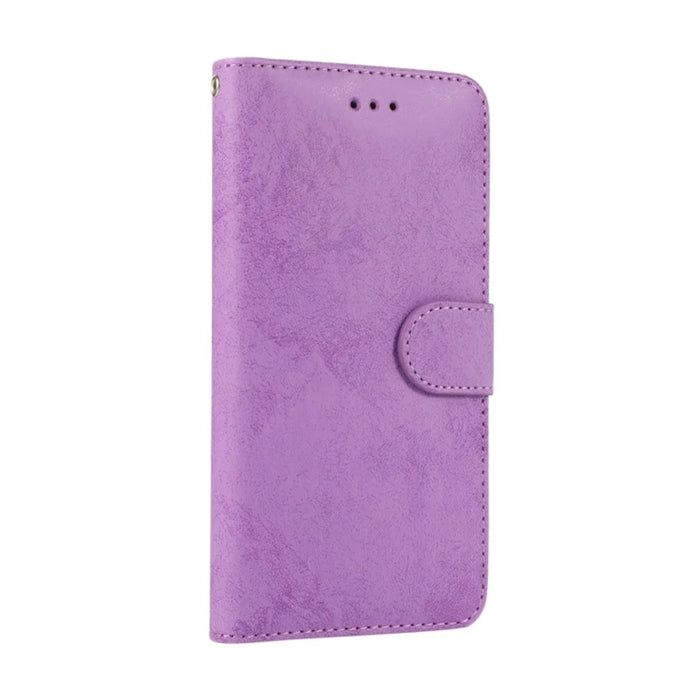 For iPhone 8 Plus  /  7 Plus Wallet Case Retro Matte Magnetic Detachable PU Leather TPU Phone Cover - Purple - 6
