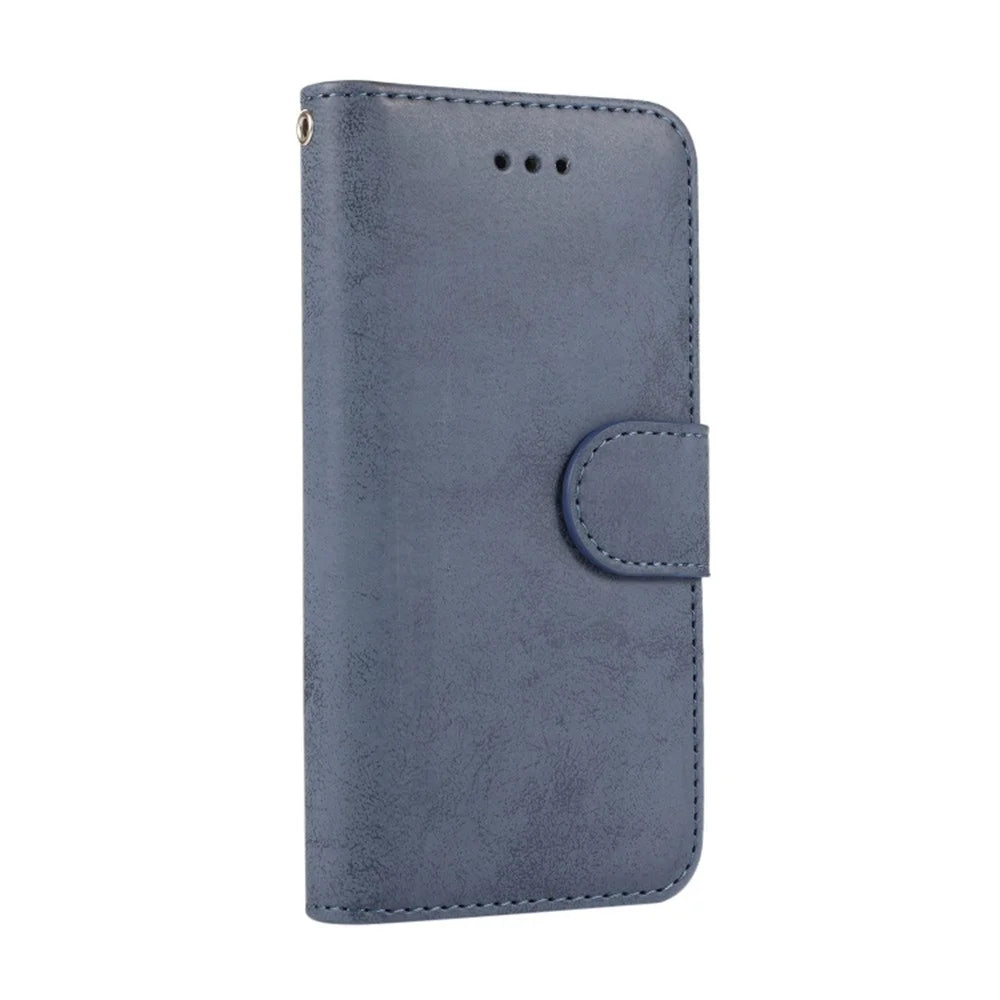 Wallet Case For iPhone 8  /  7  /  SE (2022)  /  SE (2020) Retro Matte Magnetic Detachable PU Leather TPU Phone Cover - Dark Blue - 6