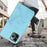 For iPhone 13 Pro Wallet Case Retro Matte Magnetic Detachable PU Leather TPU Phone Cover - Sky Blue - 4
