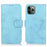 For iPhone 13 Pro Wallet Case Retro Matte Magnetic Detachable PU Leather TPU Phone Cover - Sky Blue - 6