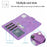 For iPhone 15 Pro Wallet Case Retro Matte Magnetic Detachable PU Leather TPU Phone Cover - Purple - 2