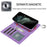 For iPhone 15 Pro Wallet Case Retro Matte Magnetic Detachable PU Leather TPU Phone Cover - Purple - 3