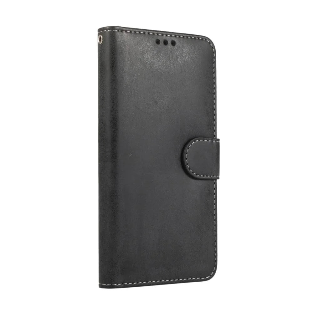 For iPhone XS Max Wallet Case Retro Matte Magnetic Detachable PU Leather TPU Phone Cover - Black - 6