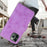 For iPhone 16 Pro Wallet Case Retro Matte Magnetic Detachable PU Leather TPU Phone Cover - Purple - 5