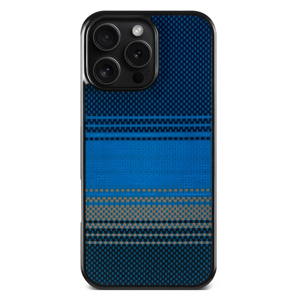 For iPhone 16 Pro Max Magnetic Case Aramid Fiber Shockproof Anti-slip Cover Compatible with Magsafe - Moonrise Blue - 2