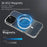 For iPhone 16 Pro Max Magnetic Case Silver Electroplated Shockproof Anti-slip Cover Compatible with Magsafe - Moonrise Blue - 5