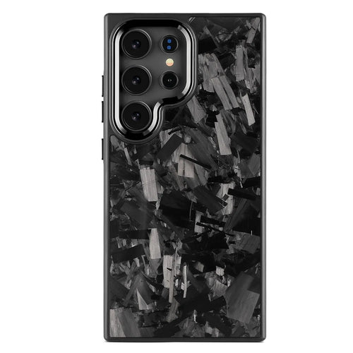 For Samsung Galaxy S25 Ultra Magnetic Case Large Texture Aramid Fiber + TPU Protection Phone Cover - Black - 1