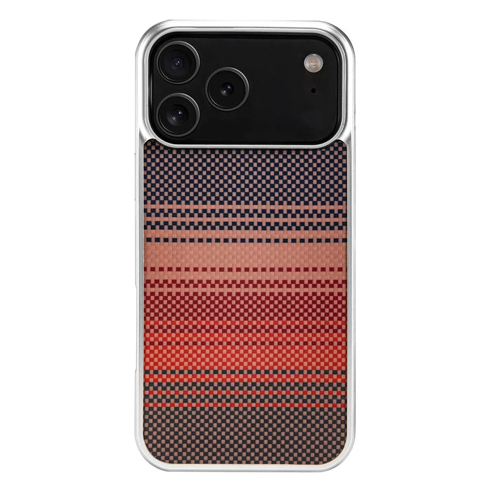 For iPhone 17 Pro Magnetic Case Silver Electroplated Shockproof Anti-slip Cover Compatible with Magsafe - Sunset Yellow - 2