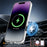 For iPhone 17 Pro Magnetic Case Silver Electroplated Shockproof Anti-slip Cover Compatible with Magsafe - Sunset Yellow - 4