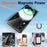 For Samsung Galaxy S25 Edge Magnetic Case Glitter TPU Shockproof Phone Cover with Lanyard - Black - 2