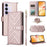 For Realme C85 Pro 4G Leather Case Stand Wallet Phone Cover with Shoulder  /  Wrist Strap - Pink - 1