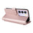 For Realme C85 Pro 4G Leather Case Stand Wallet Phone Cover with Shoulder  /  Wrist Strap - Pink - 6