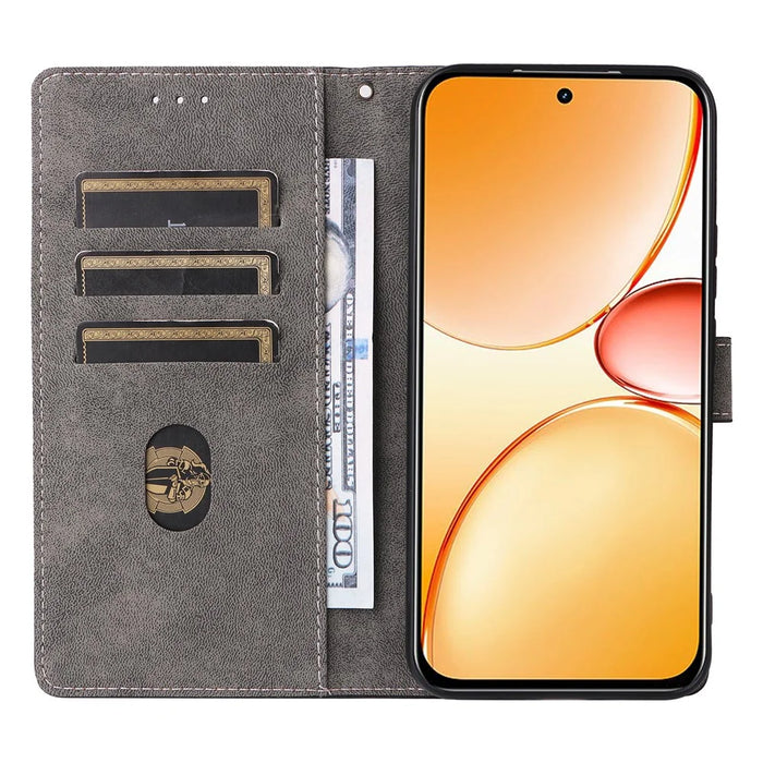 For Realme C85 Pro 4G Case Wallet RFID Blocking PU Leather Phone Cover Stand with Strap - Black - 2