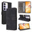 For Realme C85 Pro 4G Case Wallet RFID Blocking PU Leather Phone Cover Stand with Strap - Black - 7