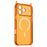 For iPhone 17 Pro Magnetic Case TPU Shockproof Clear Phone Cover with Removable Corner Pads Compatible with MagSafe - Transparent Orange - 1