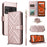 For ZTE Blade A75 Pro 5G / Telstra T-Elite 5G Leather Case Stand Wallet Phone Cover with Shoulder  /  Wrist Strap - Pink - 1