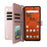 For ZTE Blade A75 Pro 5G / Telstra T-Elite 5G Leather Case Stand Wallet Phone Cover with Shoulder  /  Wrist Strap - Pink - 2