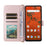 For ZTE Blade A75 Pro 5G / Telstra T-Elite 5G Leather Case Stand Wallet Phone Cover with Shoulder  /  Wrist Strap - Pink - 4