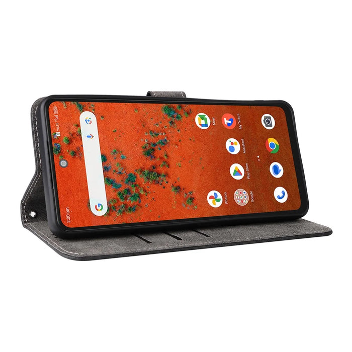 For ZTE Blade A75 Pro 5G / Telstra T-Elite 5G Case Wallet RFID Blocking PU Leather Phone Cover Stand with Strap - Black - 4