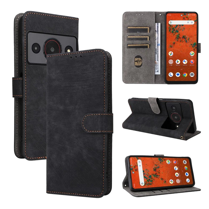 For ZTE Blade A75 Pro 5G / Telstra T-Elite 5G Case Wallet RFID Blocking PU Leather Phone Cover Stand with Strap - Black - 7