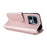 For Realme 16 Pro 5G Leather Case Stand Wallet Phone Cover with Shoulder / Wrist Strap - Pink - 6
