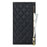 For iPhone 7 / 8 4.7 inch / SE (2020) / SE (2022) Rhombus Imprinted Phone Stand Case PU Leather Zipper Pocket Wallet Cover with Shoulder Strap - Black - 6