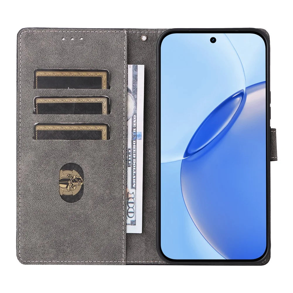 For Realme 16 Pro+ 5G Case Wallet RFID Blocking PU Leather Phone Cover Stand with Strap - Black - 2