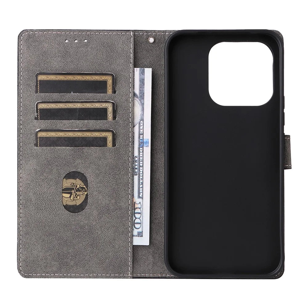 For Realme 16 Pro+ 5G Case Wallet RFID Blocking PU Leather Phone Cover Stand with Strap - Black - 3