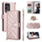 For ZTE nubia RedMagic 11 Air 5G Leather Case Stand Wallet Phone Cover with Shoulder  /  Wrist Strap - Pink - 1