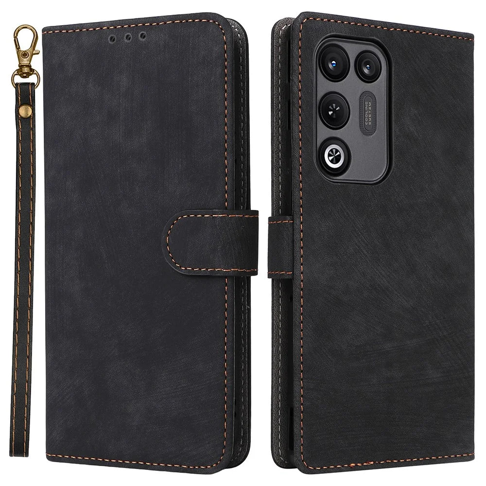 For ZTE nubia RedMagic 11 Air 5G Case Wallet RFID Blocking PU Leather Phone Cover Stand with Strap - Black - 1