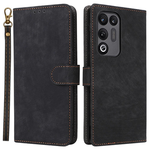 For ZTE nubia RedMagic 11 Air 5G Case Wallet RFID Blocking PU Leather Phone Cover Stand with Strap - Black - 1
