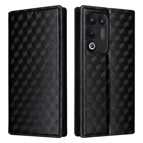 For ZTE nubia RedMagic 11 Air 5G  Case Wallet Rhombus Imprinted PU Leather Protection Phone Cover - Black - 1