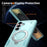 For Samsung Galaxy S26+ Magnetic Case Military Protection PC + TPU Kickstand Phone Cover - Baby Blue - 5