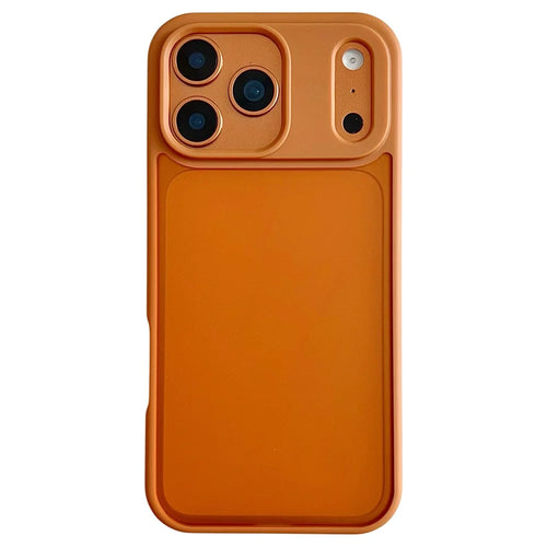 For iPhone 17 Pro Max Case Anti Slip Skin Touch TPU Acrylic Shockproof Phone Cover - Orange - 1