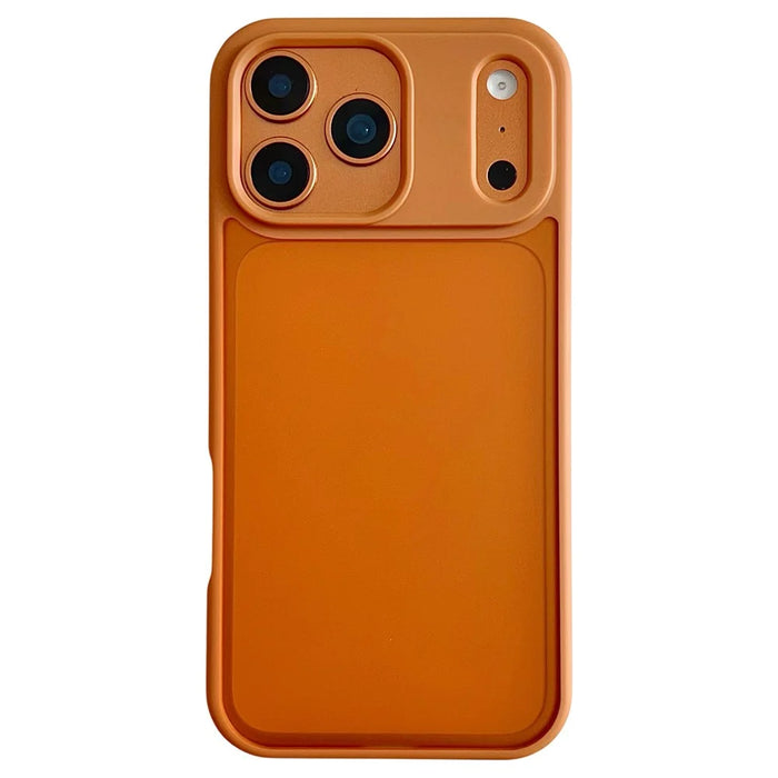 For iPhone 17 Pro Max Case Anti Slip Skin Touch TPU Acrylic Shockproof Phone Cover - Orange - 1