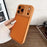For iPhone 17 Pro Max Case Anti Slip Skin Touch TPU Acrylic Shockproof Phone Cover - Orange - 2